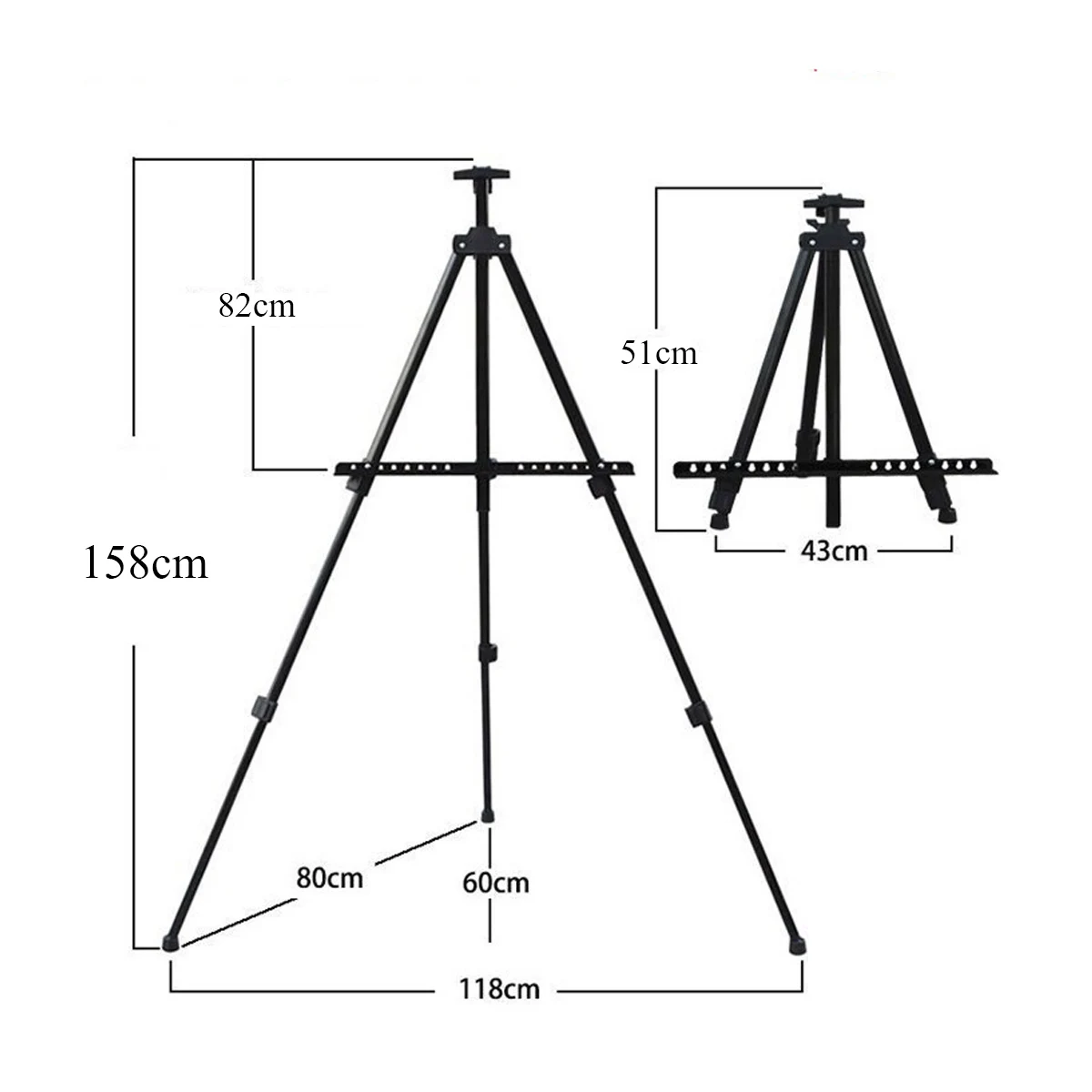 

Portable Adjustable Metal Sketch Easel Stand Foldable Travel Easel Aluminum Alloy Easel Sketch Drawing For Artist Art Supplies