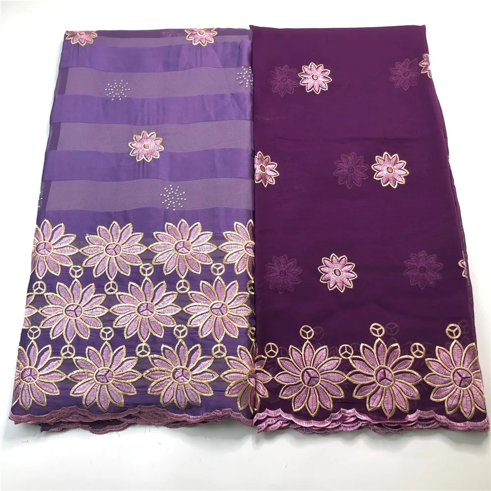 Шифоновая лента с вышивкой 5 ярдов + 2 ярда|Ткань| |