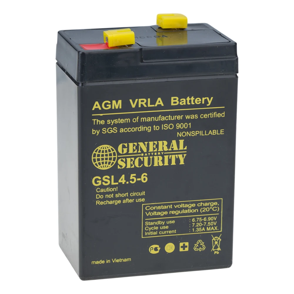 Аккумулятор для детского электромобиля General Security 4.5 6 (6V 4.5AH / В 4.5Ач)|Аккумуляторы| |