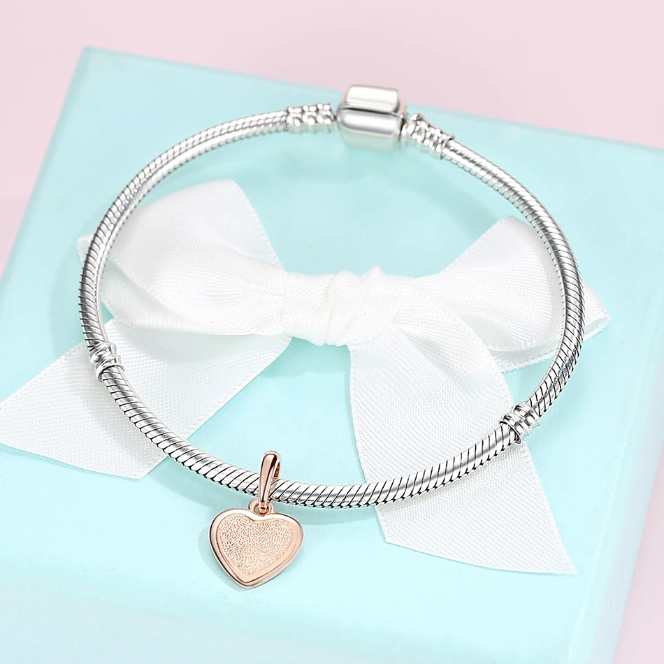 2019 новый 925 пробы серебро навсегда шарма сердца розы из бисера ювелирных изделий