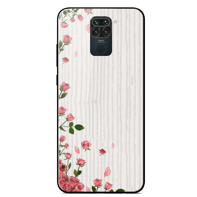 

For Xiaomi Redmi Note 9 Case Painted Tempered Glass Hard Phone Case For Redmi Note 9 10X 4G 6.53 inch Soft Silicone Bumper Cover