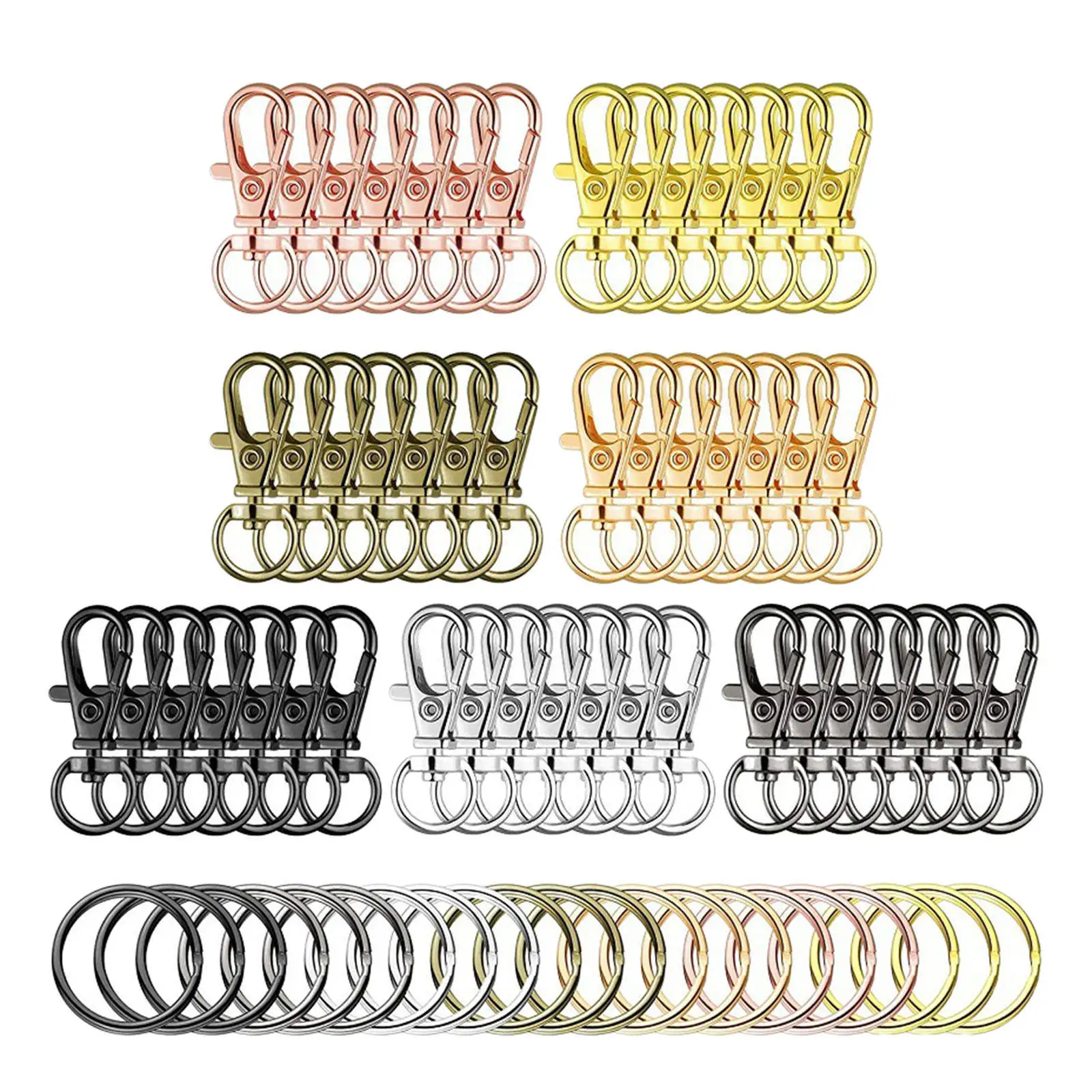 

98 шт., поворотные застежки-карабины, металлический поворотный карабин-карабин