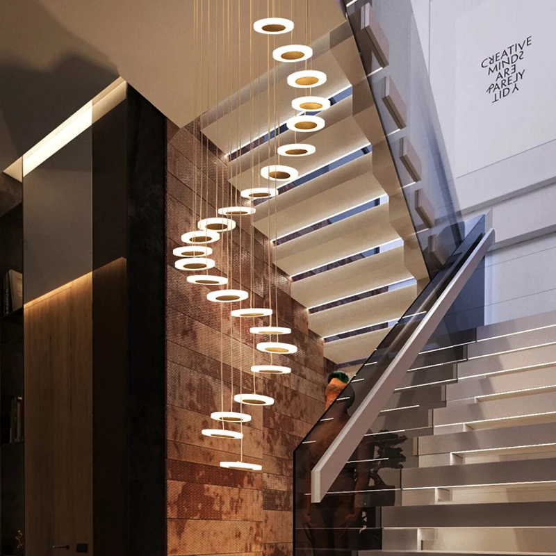 

Подвесной светильник в современном минималистичном стиле, модный потолочный светильник в скандинавском стиле для гостиной, длинная винтов...