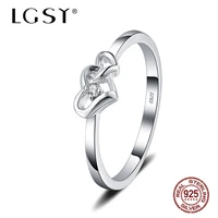lgsy heart shaped rings fashion rings 925 sterling silver rings romantic round natural crystal fine jewelry for women dr1136