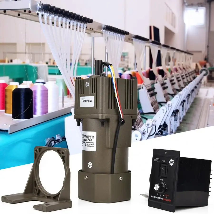 Редукторный двигатель однофазный регулируемый обратной скорости с коробкой