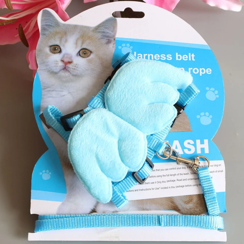 

Cartoon Angel Snails Rabbit Cat Dog Harness Walking Leash Set Adjustable Small Pet Chest Strap Nylon Rabbit Traction Leash
