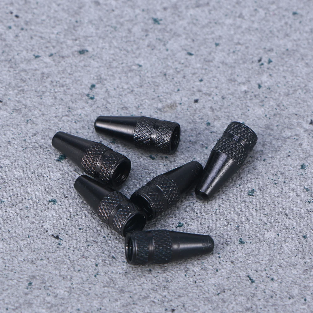 

6 Pcs Aluminum Alloy French Caps for MTB Road Bike Mountain Bike Tyre Air Caps Dust Covers (Green)