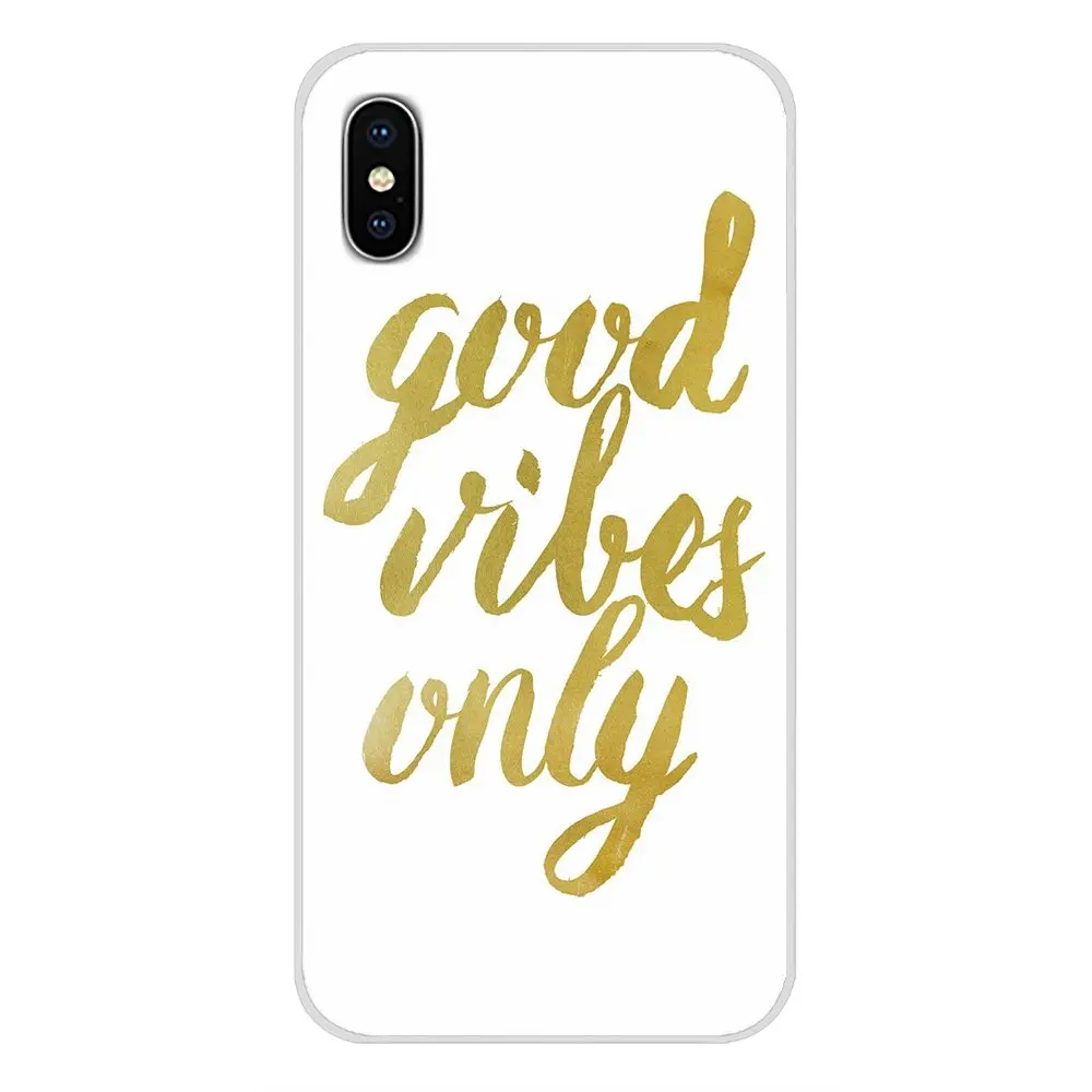 For Samsung Galaxy J1 J2 J3 J4 J5 J6 J7 J8 Plus 2018 Prime 2015 2016 2017 Proverb Phrase Motto Good Vibes Only TPU Silicone Case | Мобильные