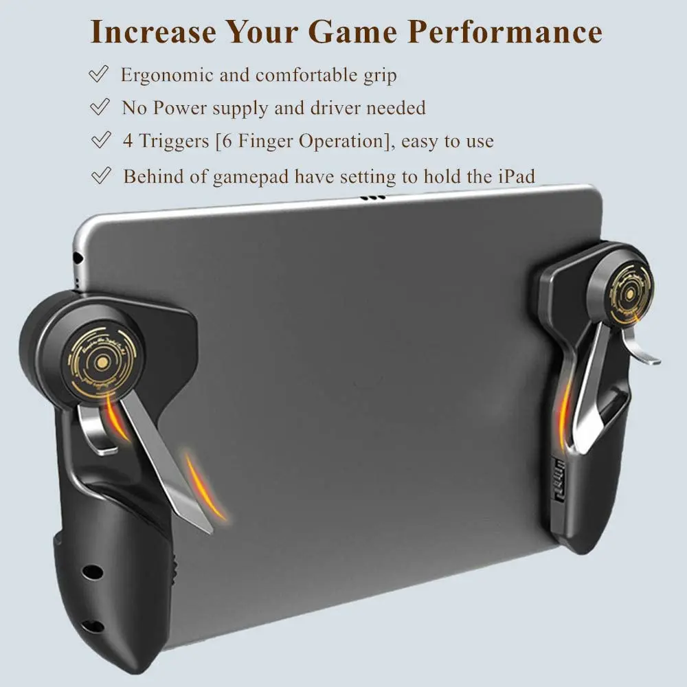 Tanie Mobilny Kontroler Gier Pubg Sześć Palców Gra Joystick Uchwyt Przycisk Docelowy L1R1 Shooter Gamepad Wyzwalacz Dla Tabletu Ipad Nowy Gorący
