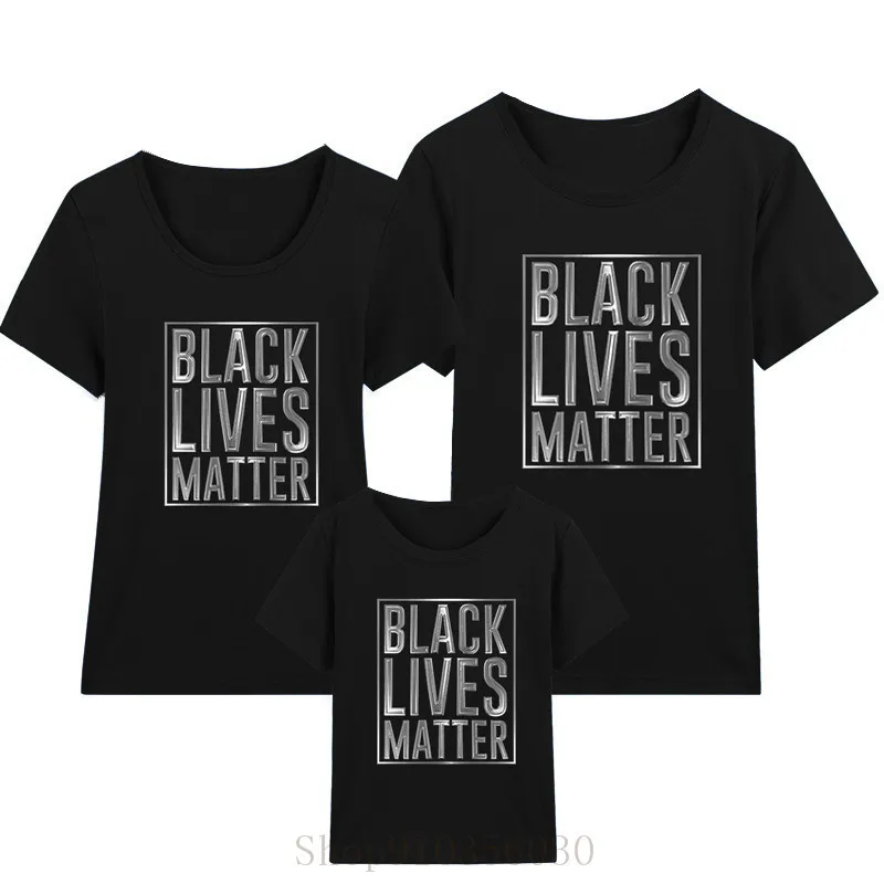 Одежда для мамы и мальчика Black Lives Matter2 одежда Отца Сына Семейные футболки детская