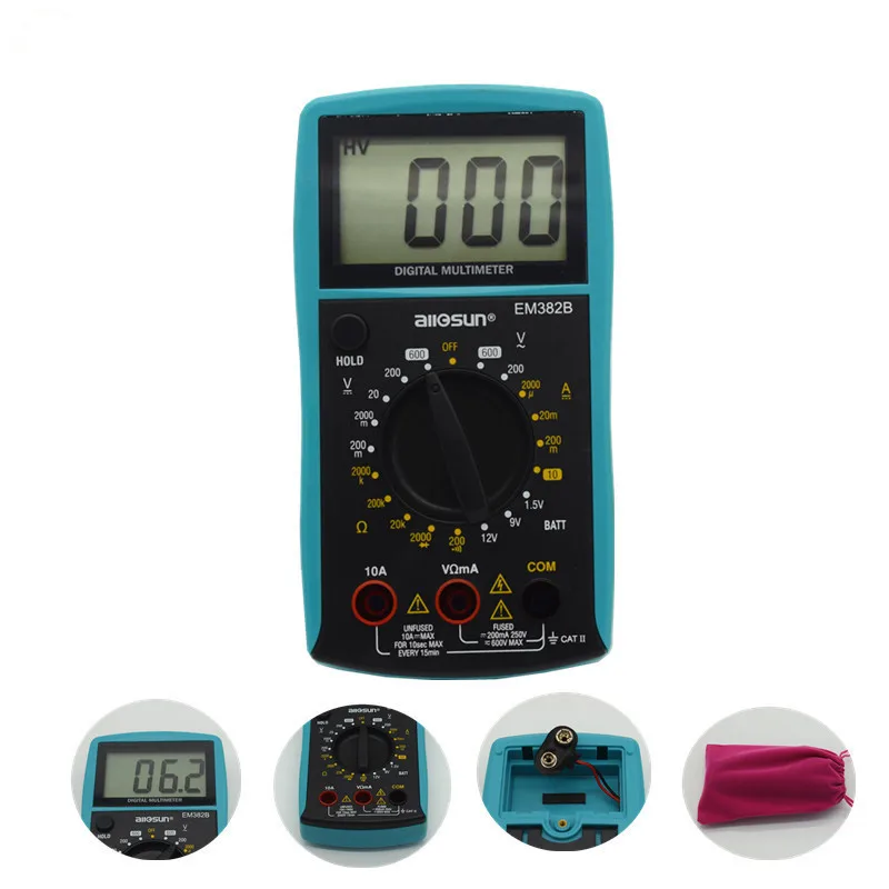 Цифровой мультиметр с ЖК дисплеем вольтметр амперметр измеритель