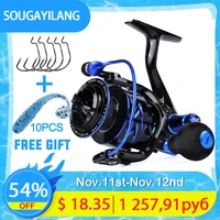 sougayilang ultra light smooth spinning fishing reel 6 2 1 gear ratio 12 1 bb for freshwater and saltwater fishing reel
