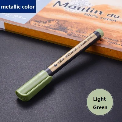Light Green10pcs 10 цветов Набор Водонепроницаемая Перманентная Краска Маркер автомобильная шина CD Каменное стекло дерево Graffti краска ing Mark офисные школьные канцелярские принадлежности - Цвет: Light Green10pcs