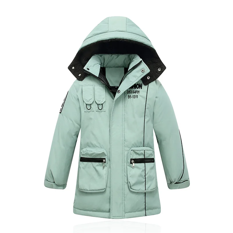 

Fashion Winter Warm Jacket For Boys Outerwear Coats Children Thickened Lambs Wool Hooded Jackets Coat Autumn Parkas Clothes 4-12