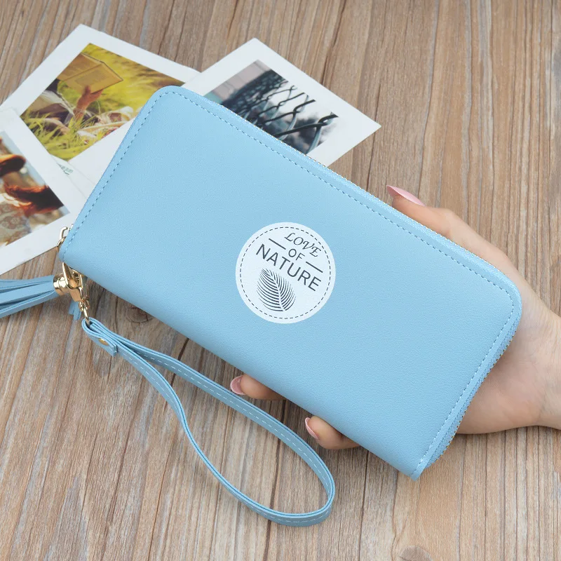 

Popular Clutch Women Wallets Long Zipper Money Purse Japanese Korean Printing Multi-card Handbag Large-capacity Mobile Phone Bag