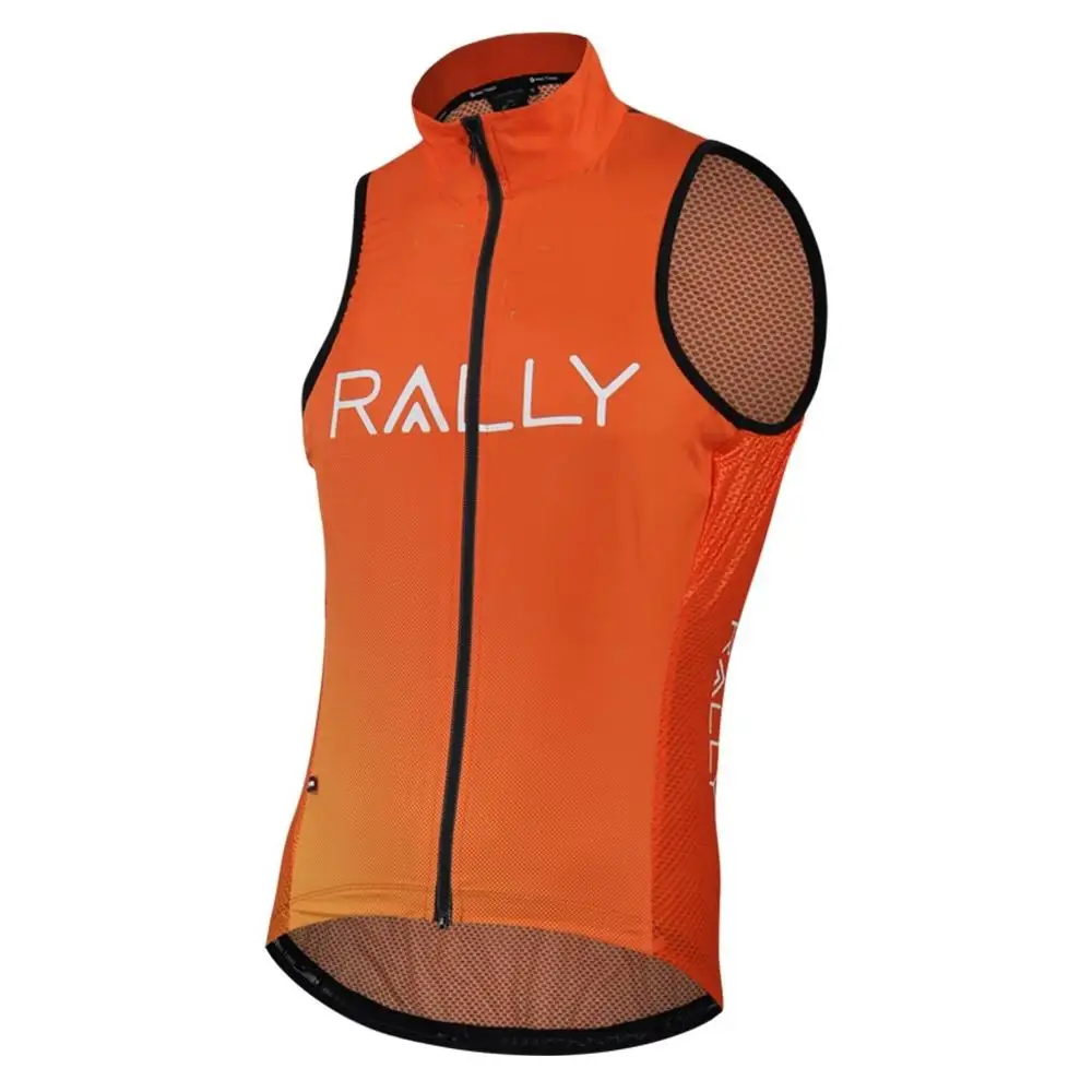 Ветрозащитная майка WINDSTOPPER 2020 ралли PRO TEAM оранжевая без рукавов ROPA CICLISMO