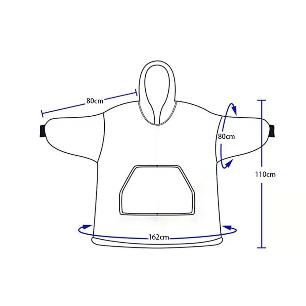 

Premium Blanket Sweatshirt with Sherpa Lining Super Soft Warm Hoodie Blanket Giant Hood Oversized Fleece Pullover Pocket HN280