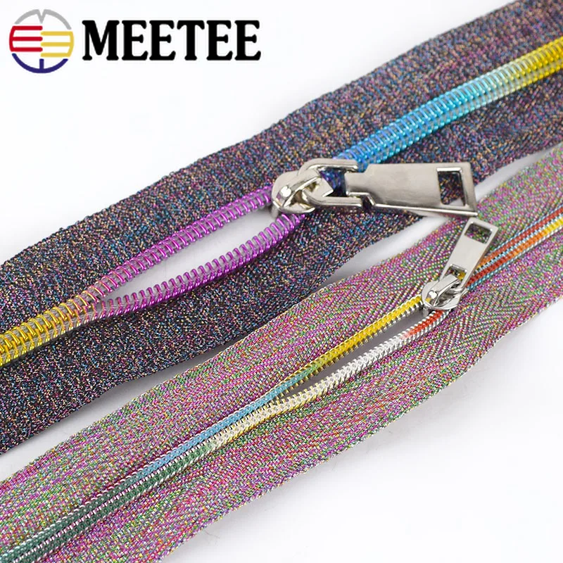 

2/5/10meters Meetee Colored 5# Nylon Zippers For Sewing DIY Zip Sports Coat Clothing Bag Zipper Garment Sewing Accessories