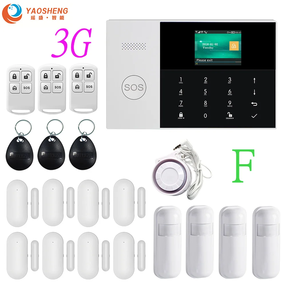 YS-023-PG-105-3G-F 3g Беспроводной Wi-Fi SIM GPRS SMS смарт-пульт дистанционного управления APP Top Home/Factory/House охранная сигнализация хост для IOS Android - Цвет: YS-023-PG-105-3G-F