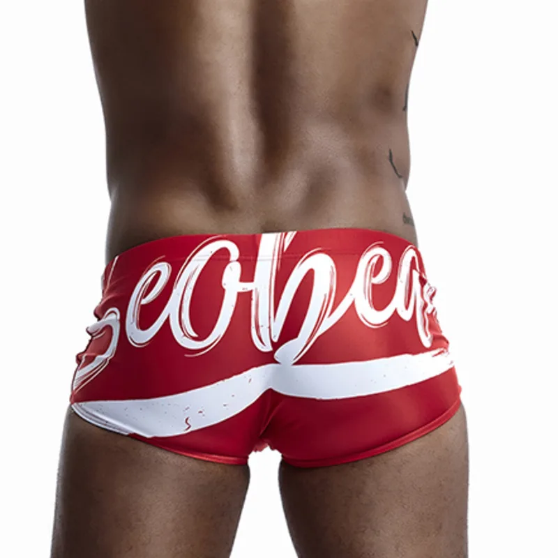 Мужские трусы для плавания Seobean с заниженной талией и буквенным принтом|Мужские
