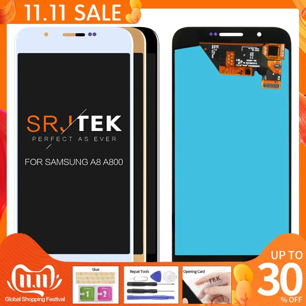 TFT/OLED Screen Compatible For Samsung A8 2015 A8000 A800 A800F LCD Display Touch Digitizer Assembly Replacement Parts | Компьютеры и