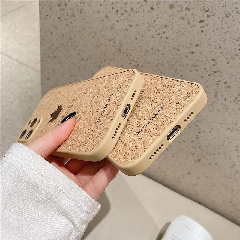 Чехлы с древесным рисунком кленового листа для Apple iphone 12 11 Pro Max мягкий модный