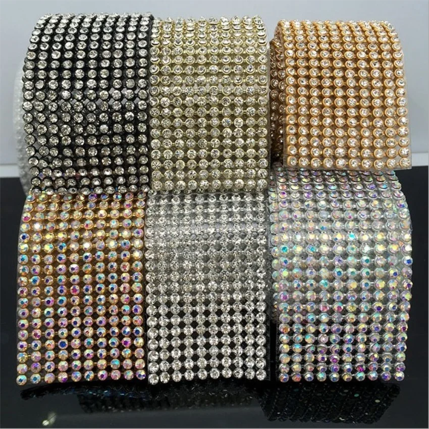 Цепочка Стразы сделай сам 1 ярд/штука плотная Серебряная Нижняя швейная для