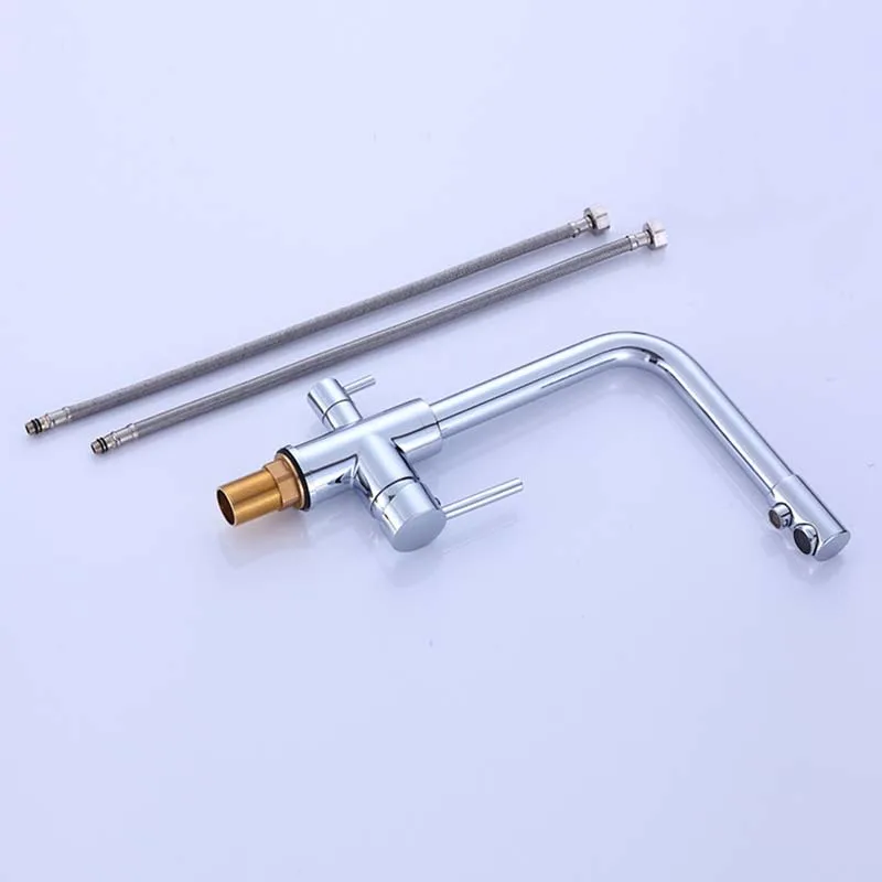 

3 Way Kitchen Taps, Drinking Water, Hot and Cold Water 2 Handle Swivel Spout Water Filter Kitchen Sink Taps Mixer Faucet