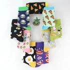 Забавные носки авокадо для женщин, забавные носки гамбургера, печенье, яйцо, суши, Харадзюку, носки, чузетка