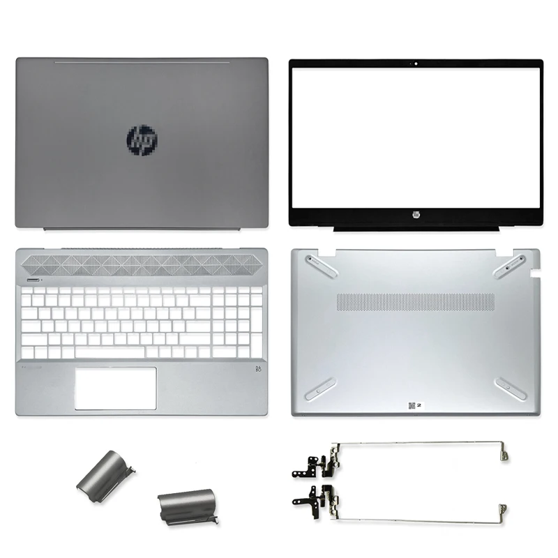 

NEW Laptop LCD Back Cover/Hinges/Front Bezel/Palmrest/Bottom Case For HP Pavilion 15-CW 15-CS TPN-Q208 Top Case Gray L28379-001