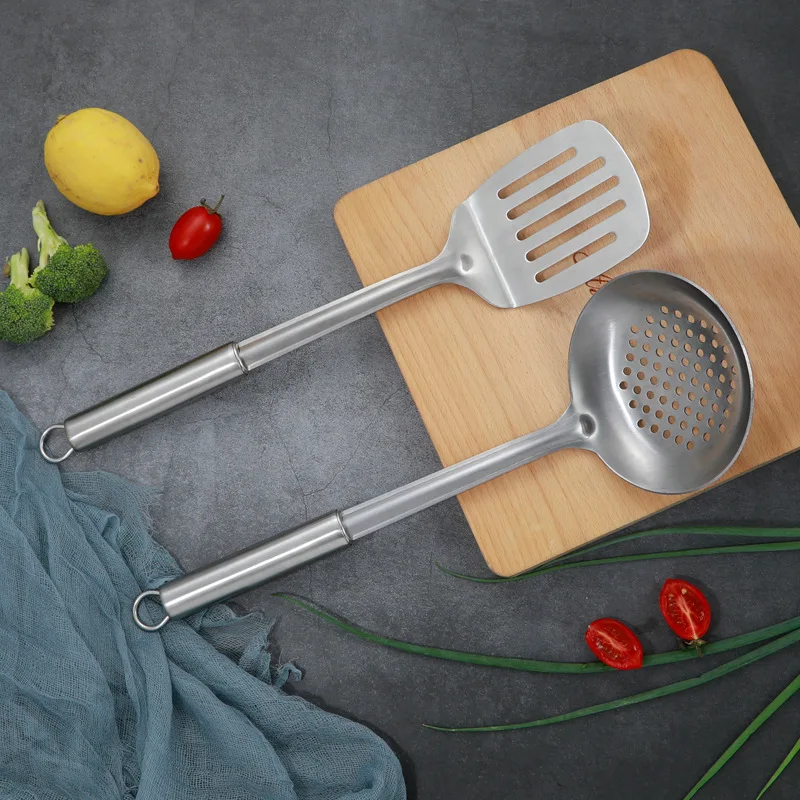 Удлинить 304 кухонная утварь из толстой нержавеющей стали шпатель кухонные