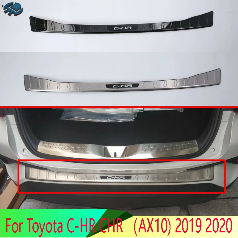

Для Toyota C-HR CHR AX10 2019 2020 защитный задний бампер из нержавеющей стали, оконный порог, внешние плавки, декоративная пластина, педаль
