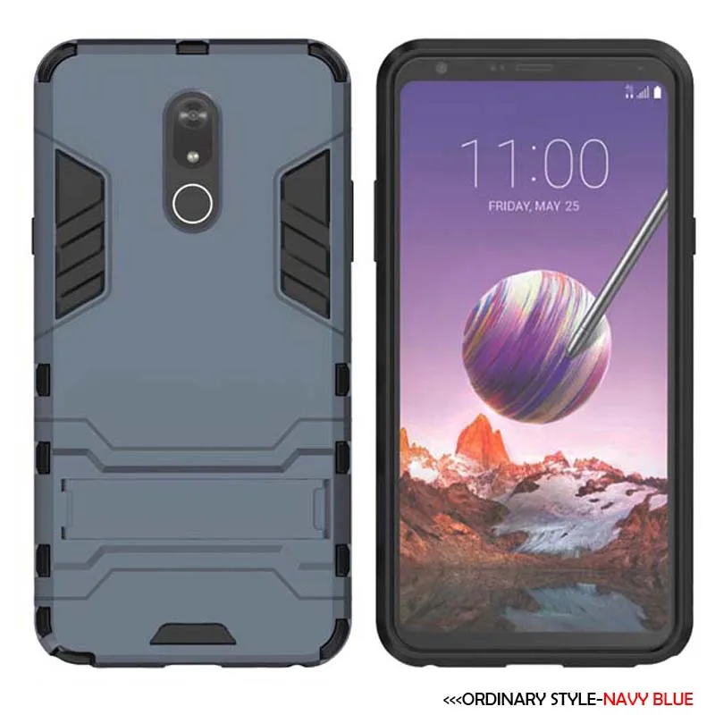 XSDTS чехол для LG V30 V30S V10 V20 мини G6 G7 тонкий Q Q6 Q8 K10 K11 Stylo 5 4 3 ударостойкий чехол для телефона Coque - Цвет: Navy Blue