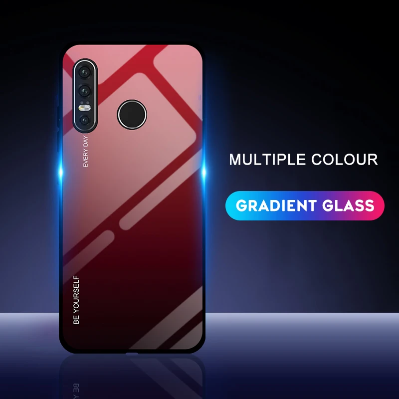 Градиентный чехол из закаленного стекла для Huawei P30 Lite P40 Pro P20 чехол|Бамперы| |