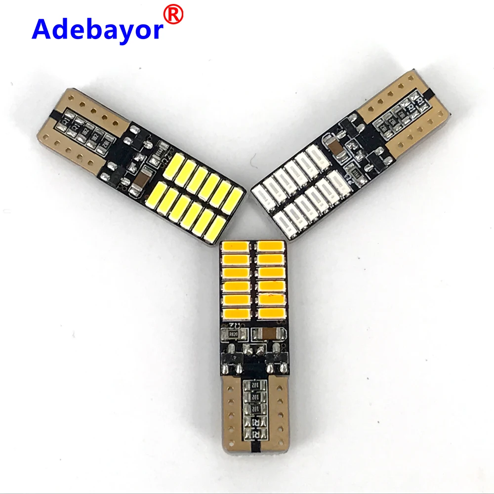 T10 светодиодный T15 LED W5W 4014 24 26 45 SMD Автомобильные лампы автомобильные от Canbus