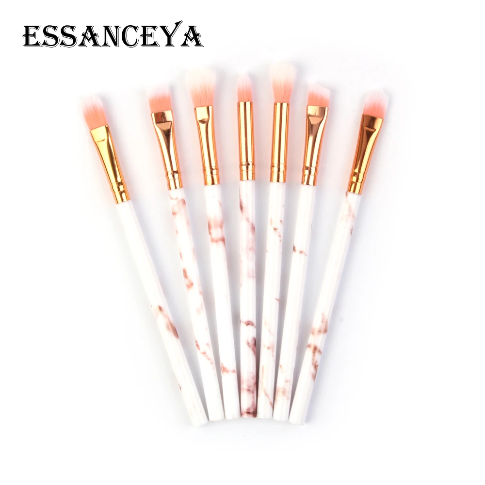 ESSANCEYA 7/10 шт. набор кистей для макияжа Профессиональные теней кисти переносной красивая щетка инструменты Мрамор Мини косметические кисти - Handle Color: 7PCS