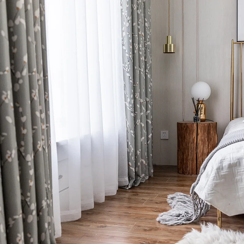 

Modern Simple New Single Side Printing Curtains for Living Dining Room Bedroom.