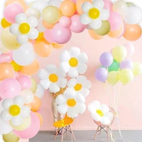 153pcs daisy balloon arch garland kit yellow daisy flower helium balloons party decorations birthday party wedding baby shower
