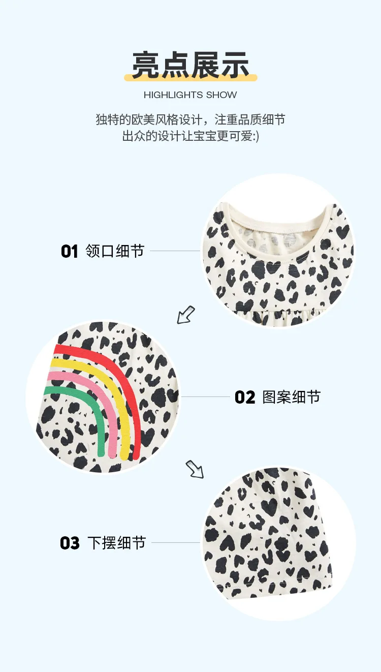 

Children's T-shirts, Girls' Clothing, Summer New Styles, Short-sleeved Girls' T-shirts, Cartoon Leopard Print Children's T-shirt