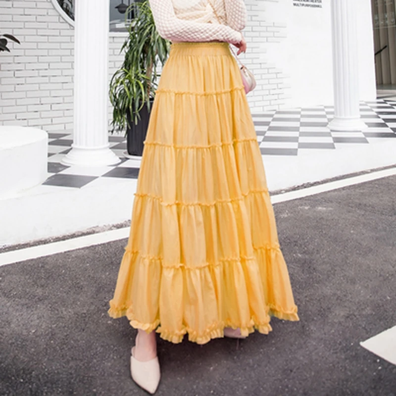 Юбка Женская длинная в богемном стиле Модная хлопковая свободная винтажная