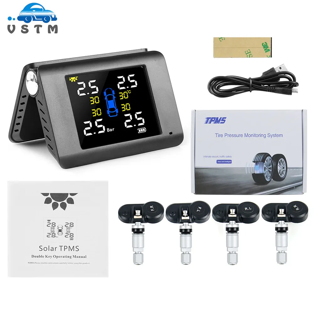Folding Wireless Tire Pressure Monitoring Alarm System TPMS Universal Digital Solar-Powered Car Sale | Автомобили и мотоциклы