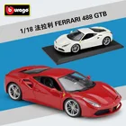 Модель автомобиля Bburago 1:18 FERRARI 488GTB 458, 348ts, из сплава, статическая металлическая модель автомобиля, коллекционные товары, подарок B314