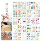 30 шт.набор, водостойкие тату-наклейки в форме сердца