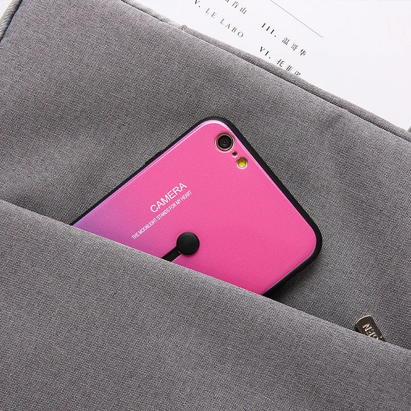 Чехол со скрытым кольцом для iPhone X XR XS Max с держателем Радужный градиентный цвет