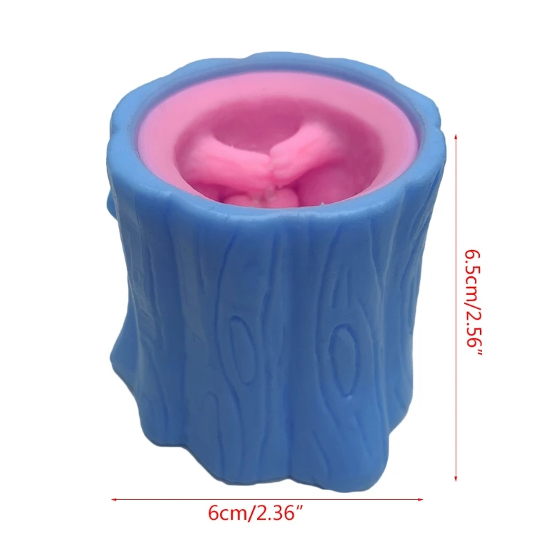 

TPR Surprise Gift Toy Interactive Toy with Bubble Blowing Sensory Squeeze Squirrel for Party Supplies Pinch Stump Toy
