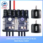 Два ремневых двигателя BLDC 6354 140190кв 3500 Вт и двойной бесщеточный двигатель FSESC4.20 100A (на основе VESC), комбинированный для электрического скейтборда