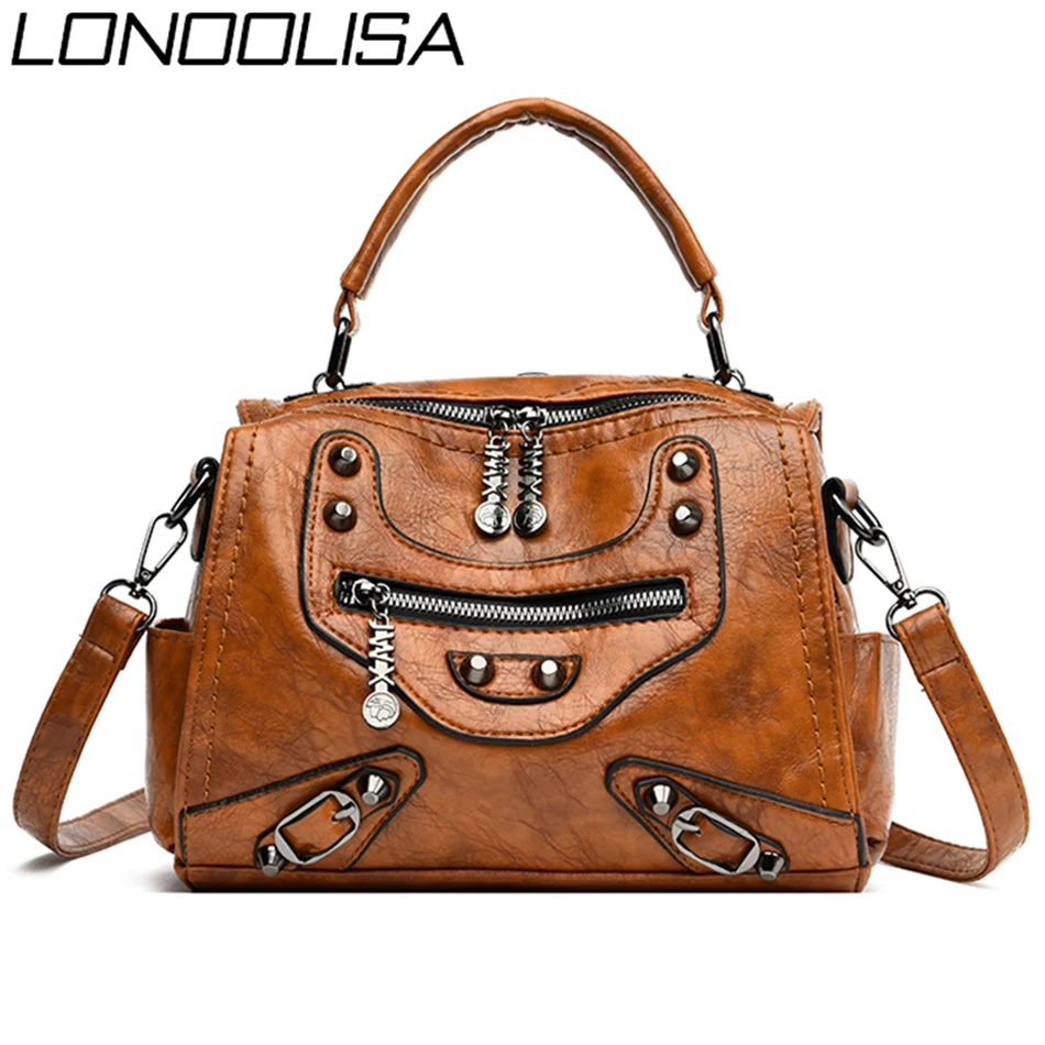 Mochila Feminina, рюкзак из мягкой кожи, женский рюкзак, высокое качество, рюкзак с заклепками, дамские сумки через плечо для женщин, Sac