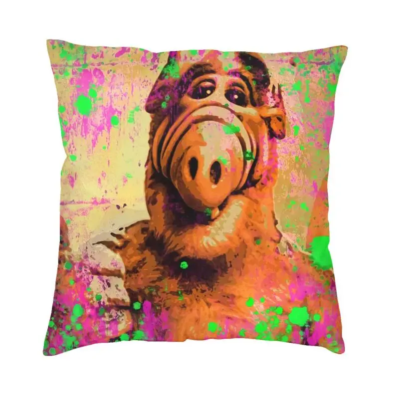 

ALF TV Comedy Sitcom Cushion Cover Two Side Print Funny Gordon Shumway Floor Pillow Case for Sofa Cool Pillowcase Home Decor