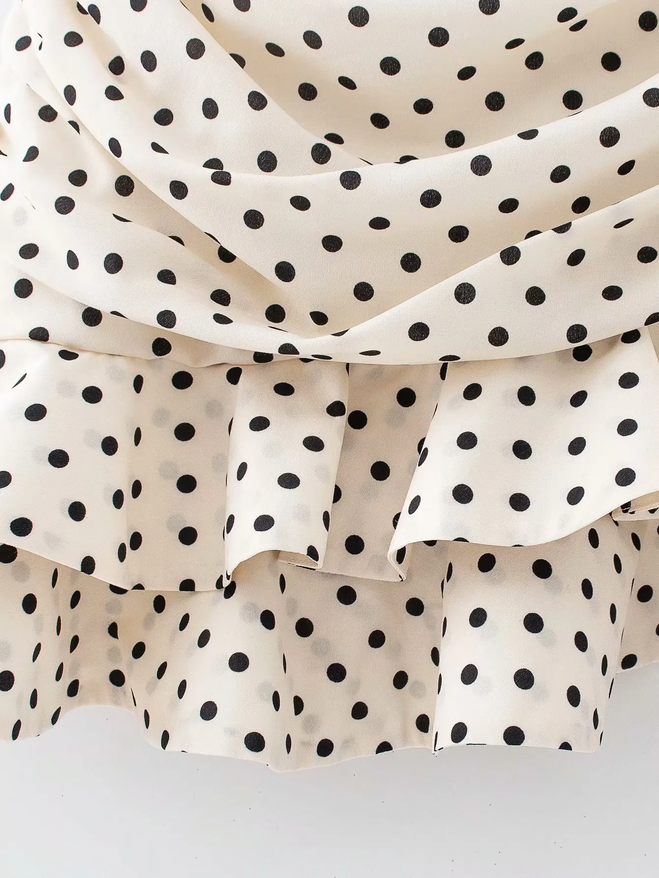 

Women fashion polka dot print pleated asymmetrical skirt faldas mujer ladies back zipper vestidos chic ruffles skirts QUN379