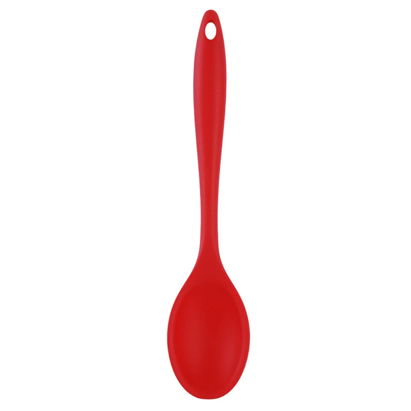 Food Grade Silicone Long Handle Rice Soup Spoon High Temperature Resistance Kids Home Use Flatware Utensils Kitchen Tools | Дом и сад